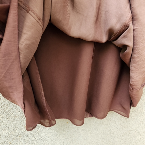 WILFRED Dress Women's Small Bronze Baby Doll Aritzia Lined Classic Luxury - Picture 10 of 12